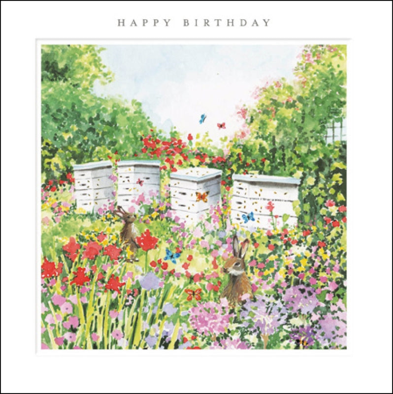 Bee hives Happy Birthday card - Daisy Park