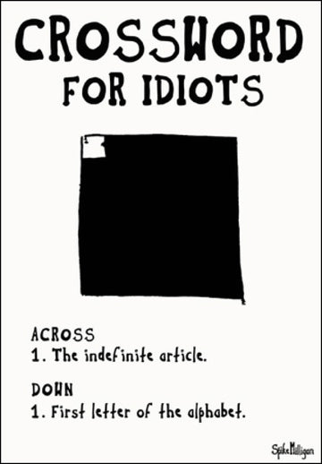 Crosswords for idiots card - Daisy Park