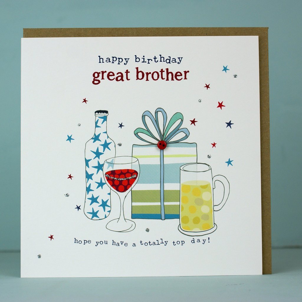 Happy Birthday Great Brother card - Daisy Park