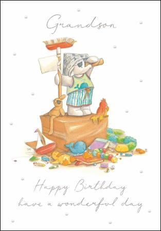 Champion Grandson Birthday Card - Daisy Park