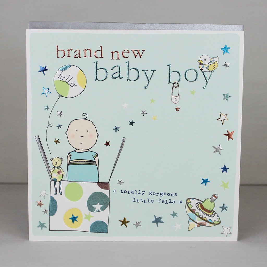 Brand new baby boy card - Daisy Park