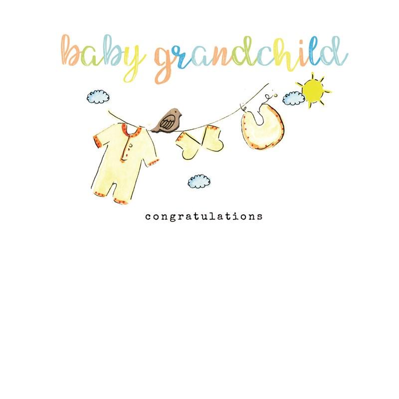 Baby Grandchild Birdie card - Daisy Park