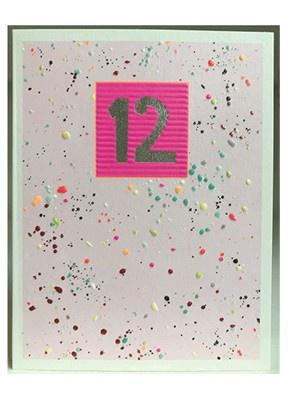 Age 12 pink birthday card - Daisy Park