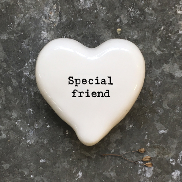 White Heart Token - Special Friend - Daisy Park