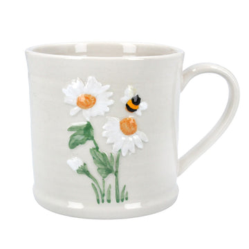 Daisy/Bee Embossed Stoneware Mug - Daisy Park