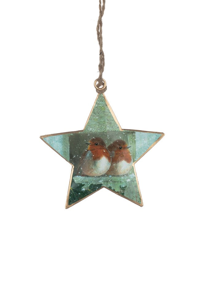 Star with two robins decoration - Daisy Park