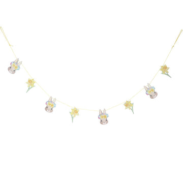 Bunny and Daffodil wood cut out decorative garland - Daisy Park