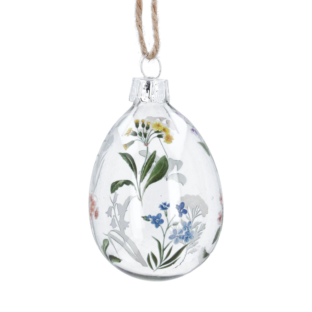 Primavera clear Glass Egg decoration - Daisy Park