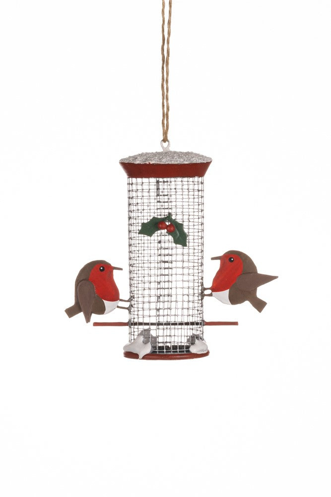 Robins on Bird feeder large decoration - Daisy Park