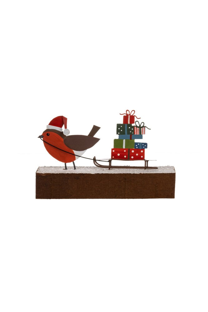 Robin pulling sledge decoration - Daisy Park