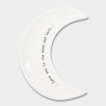 Love you to the moon and back wobbly moon dish - Daisy Park