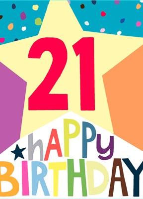 21st Happy Birthday Card - Daisy Park