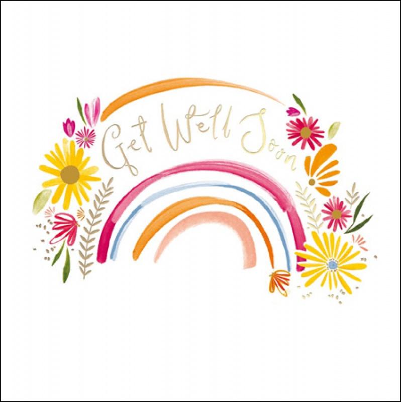 Get well soon rainbow card - Daisy Park