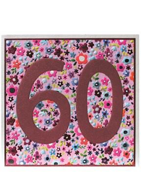 60th Birthday Card - Floral - Daisy Park
