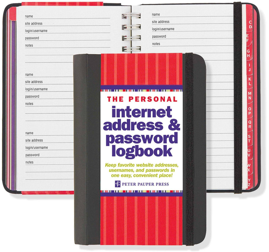 Internet address and password log book - Daisy Park