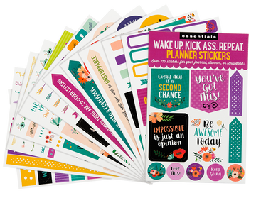 Wake up, Kick ass, repeat Planner Stickers - Daisy Park