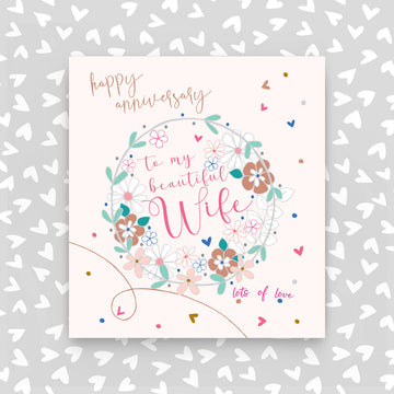 Beautiful Wife Anniversary Card - Daisy Park