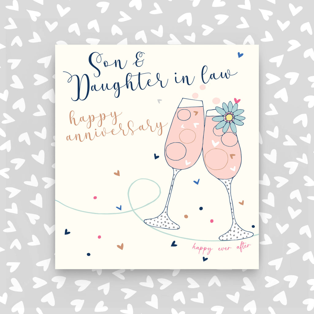 Son & Daughter-In-Law Anniversary Card - Daisy Park
