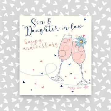 Son & Daughter-In-Law Anniversary Card - Daisy Park