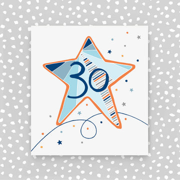 Age 30 blue star card - Daisy Park