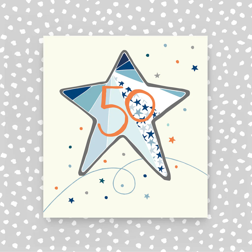 Age 50 blue star card - Daisy Park