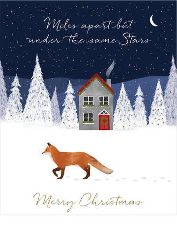 Across the miles fox Christmas Card - Daisy Park