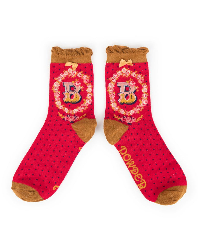 A-Z bamboo ankle socks - Daisy Park