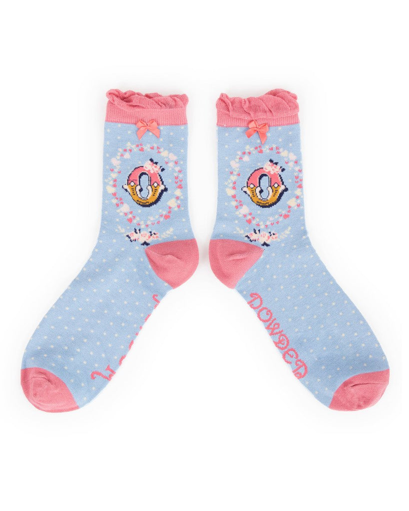 A-Z bamboo ankle socks - Daisy Park