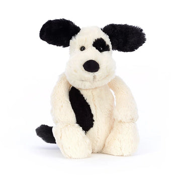 Jellycat Bashful Black & Cream puppy - medium - Daisy Park