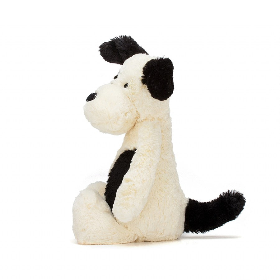 Jellycat Bashful Black & Cream puppy - medium - Daisy Park