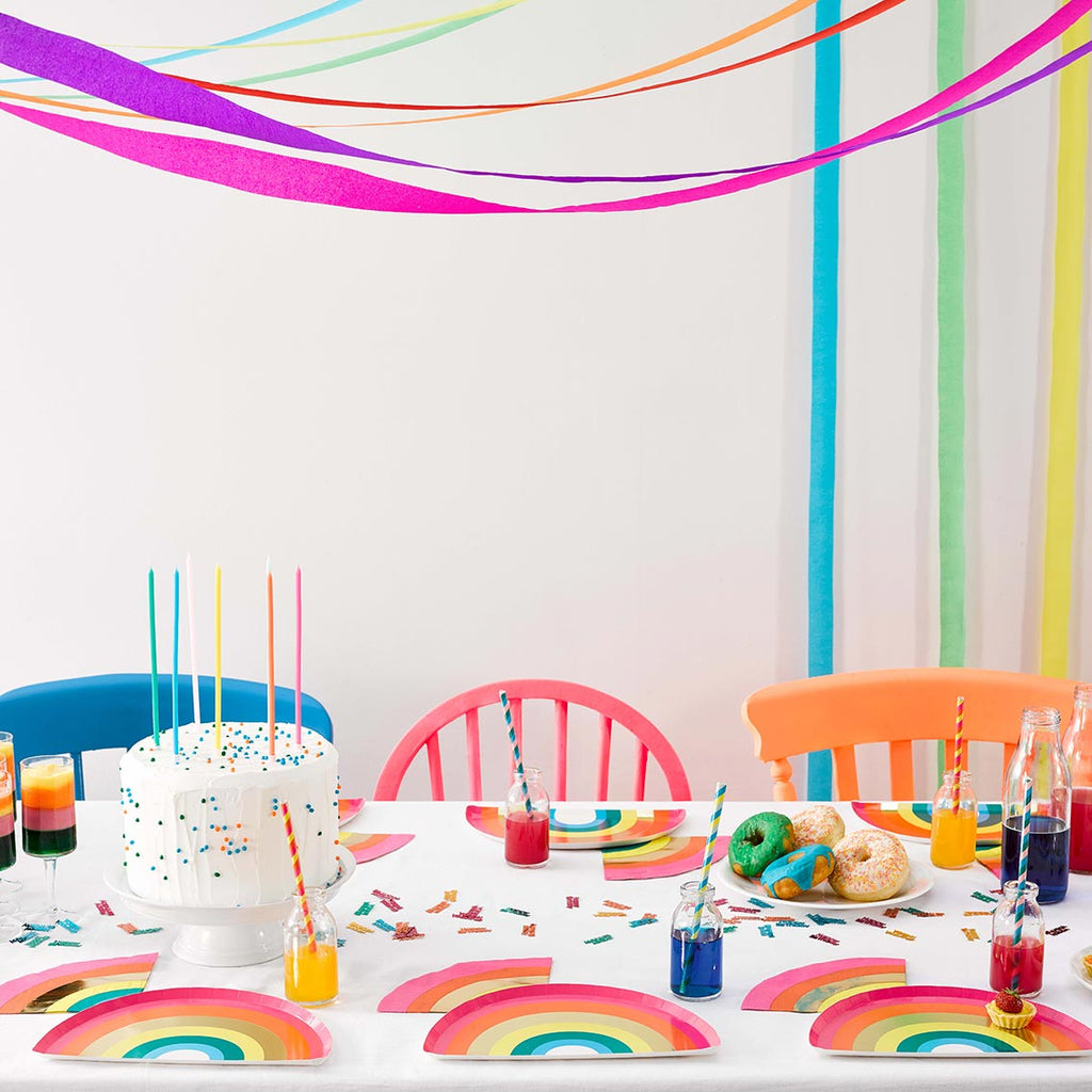 Birthday brights Rainbow Party streamers - Daisy Park