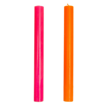 Boho spice orange or pink dinner candle - Daisy Park