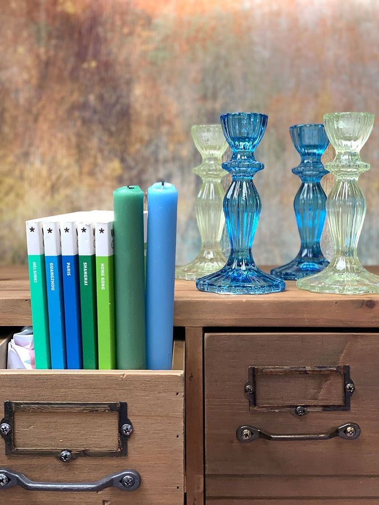 Boho glass candle stick - Daisy Park