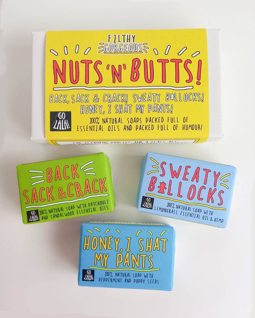 Nutts n butts set of three soaps - Daisy Park