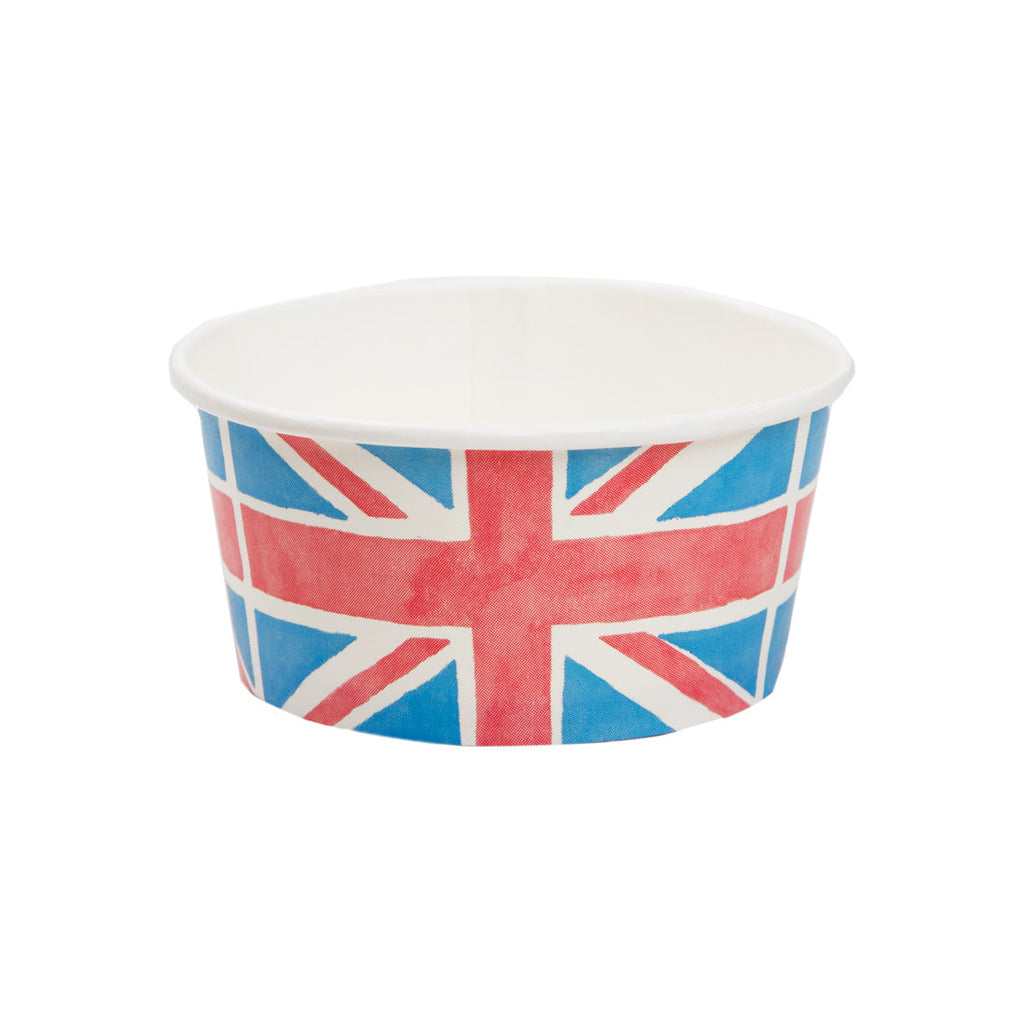 Best of British Union flag paper ice cream cups x 8 - Daisy Park