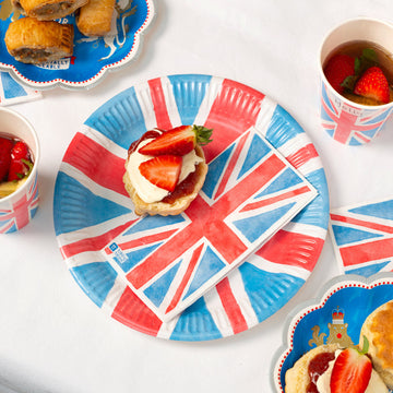 Best of British Union Jack paper plate - 8 pack - Daisy Park