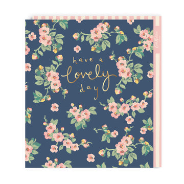 Cath Kidston Have a lovely day navy floral card - Daisy Park