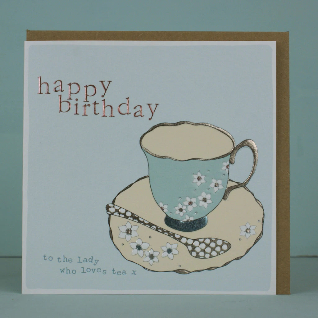 Happy birthday teacup card - Daisy Park