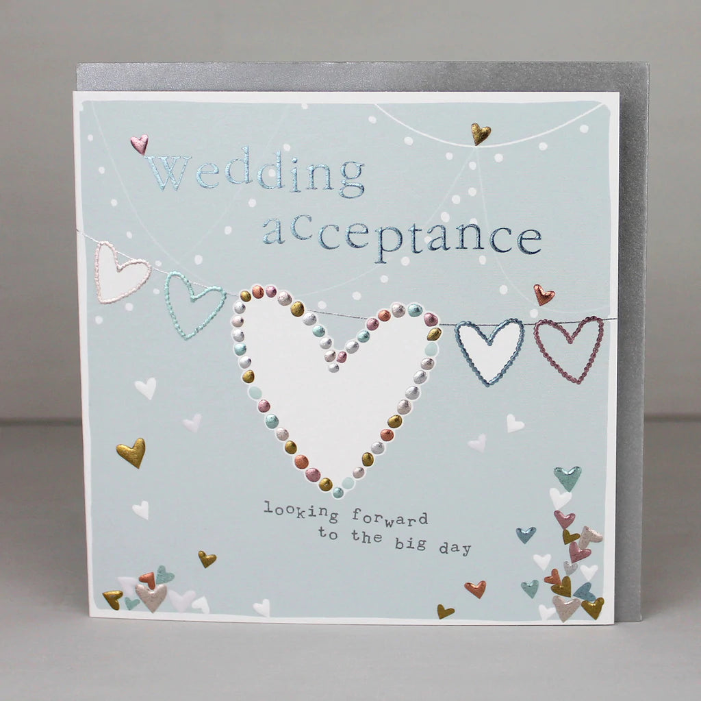 Wedding acceptance heart card - Daisy Park