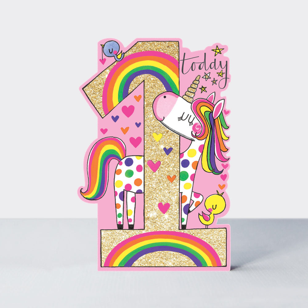 Age 1 girl unicorn card - Daisy Park
