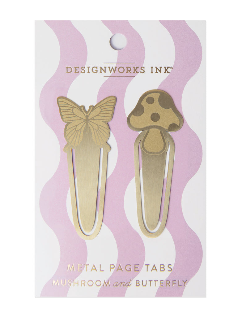 Mushroom & butterfly Metal page tabs - Daisy Park