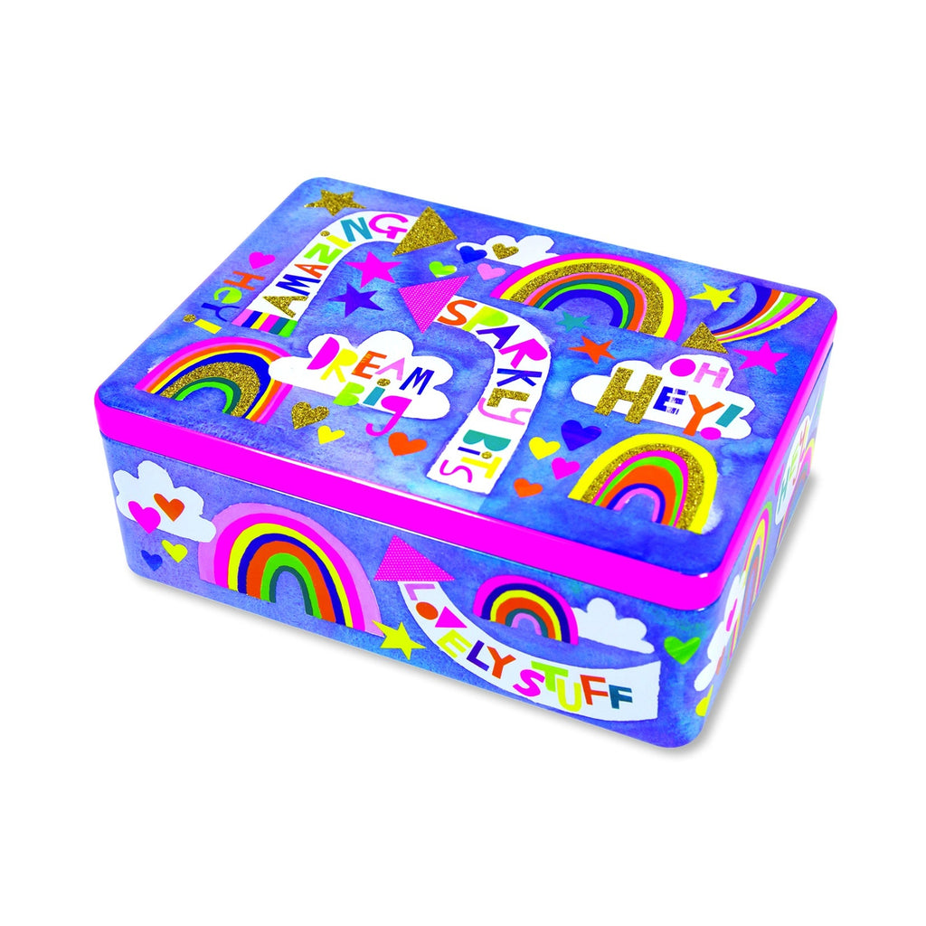 Sparkly bits flittered storage tin - Daisy Park