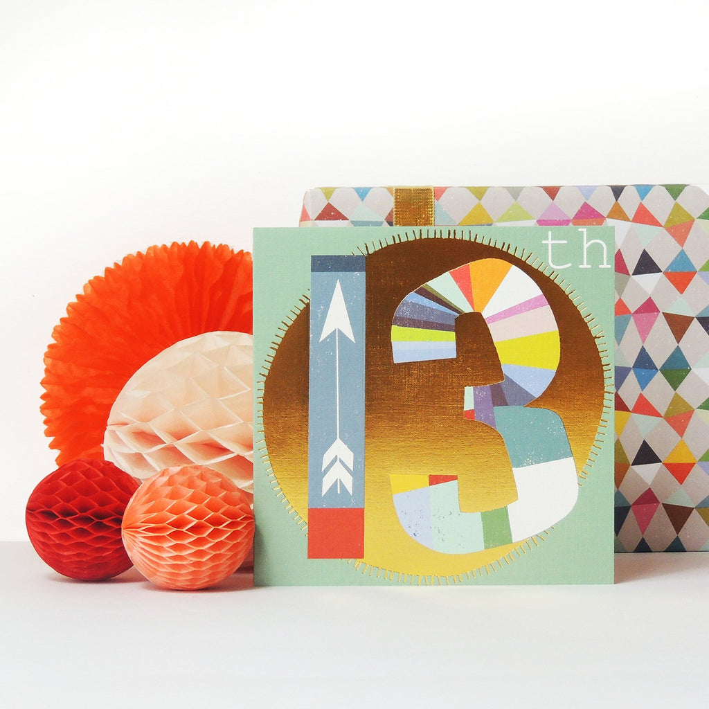 Gold foiled 13th card - Daisy Park