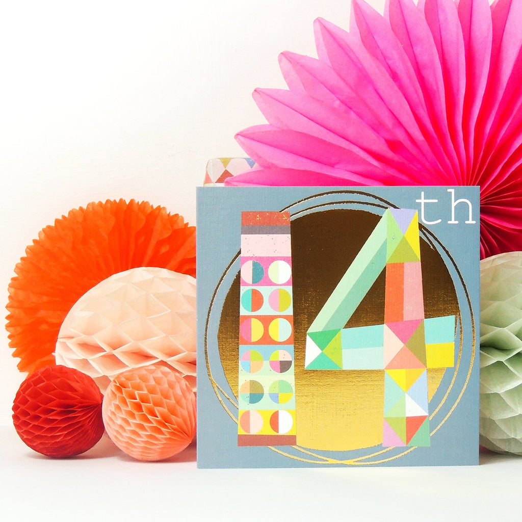 Gold foiled 14th card - Daisy Park