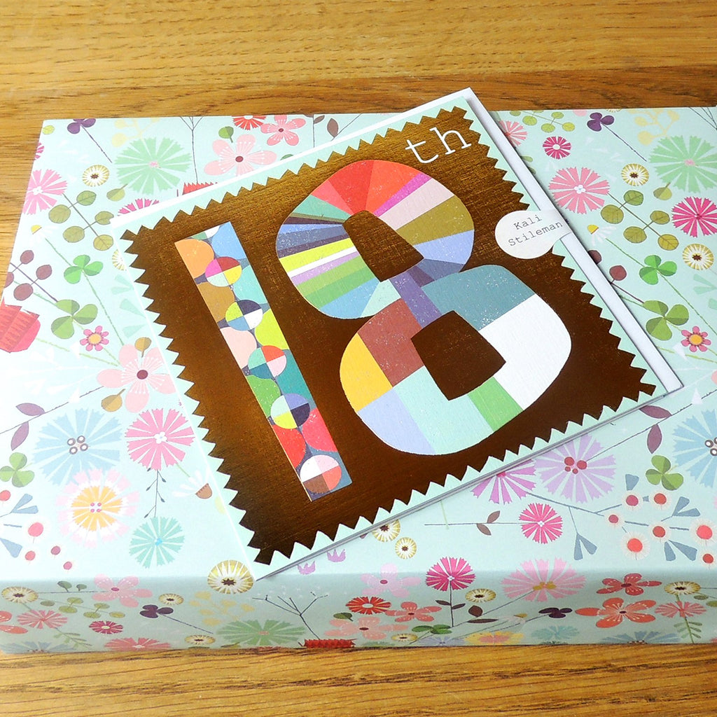 Gold foiled 18th card - Daisy Park