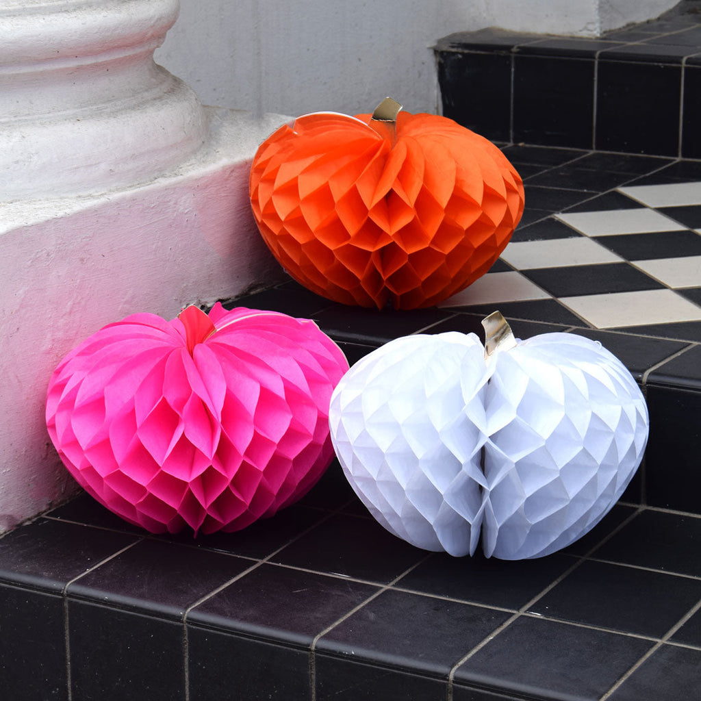 Pumpkin Brights Honeycomb pumpkin decorations - Daisy Park