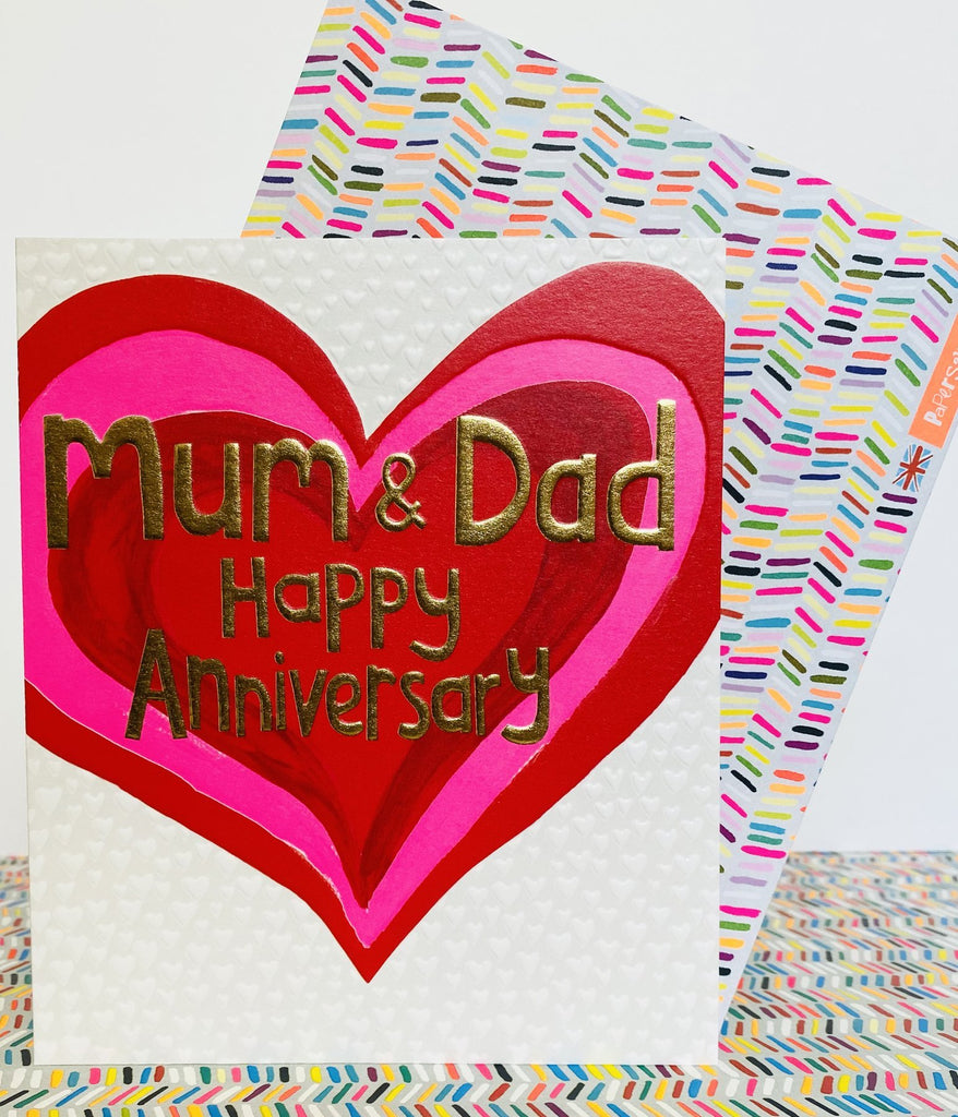 Mum and Dad happy anniversary card - Daisy Park