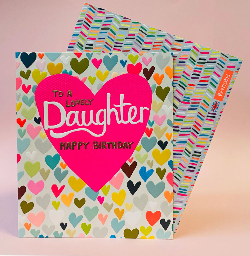 To a lovely Daughter - Happy Birthday card - Daisy Park