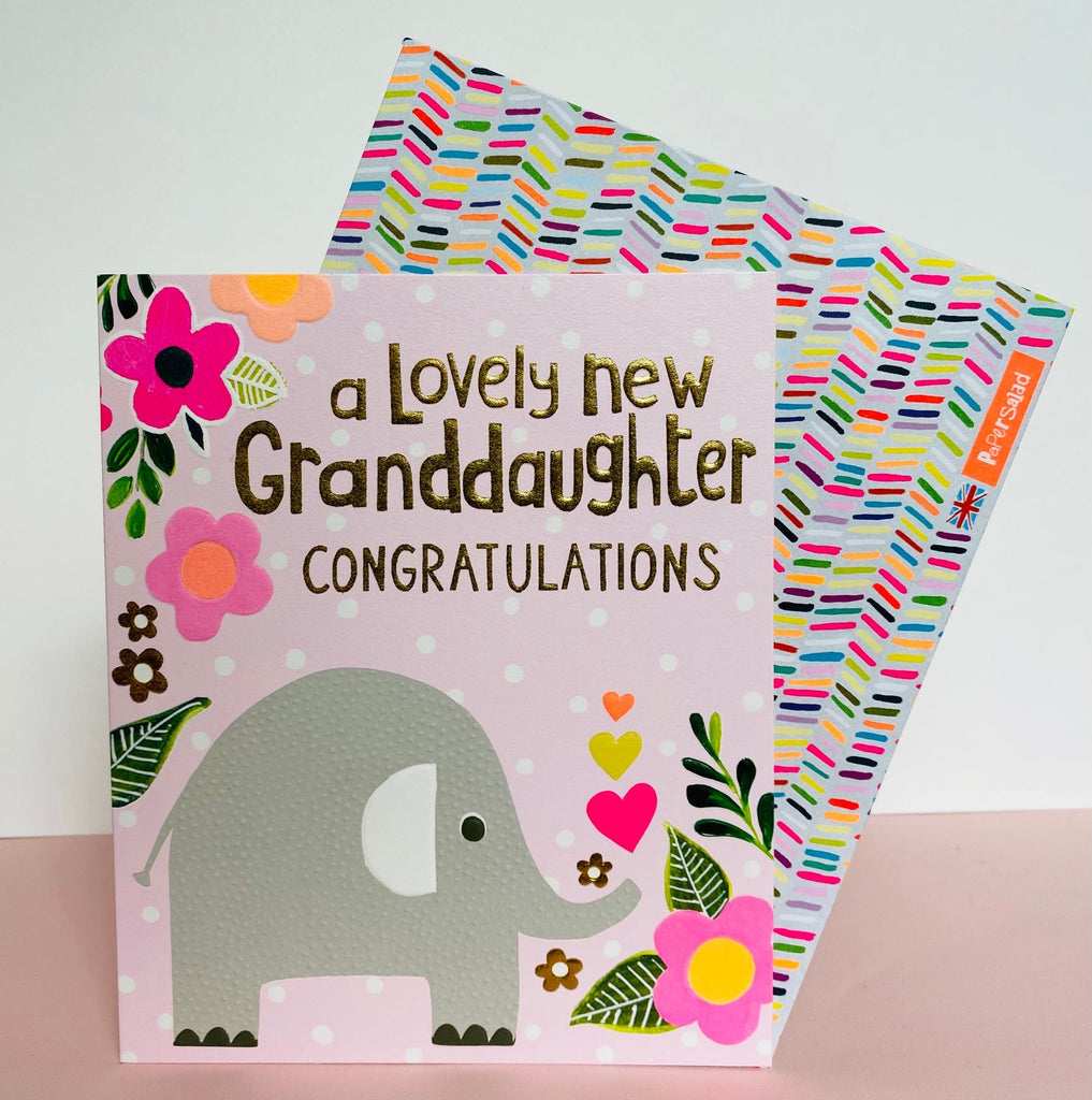 Lovely new Granddaughter card - Daisy Park