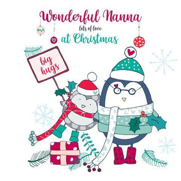 Wonderful Nanna at Christmas Card - Daisy Park